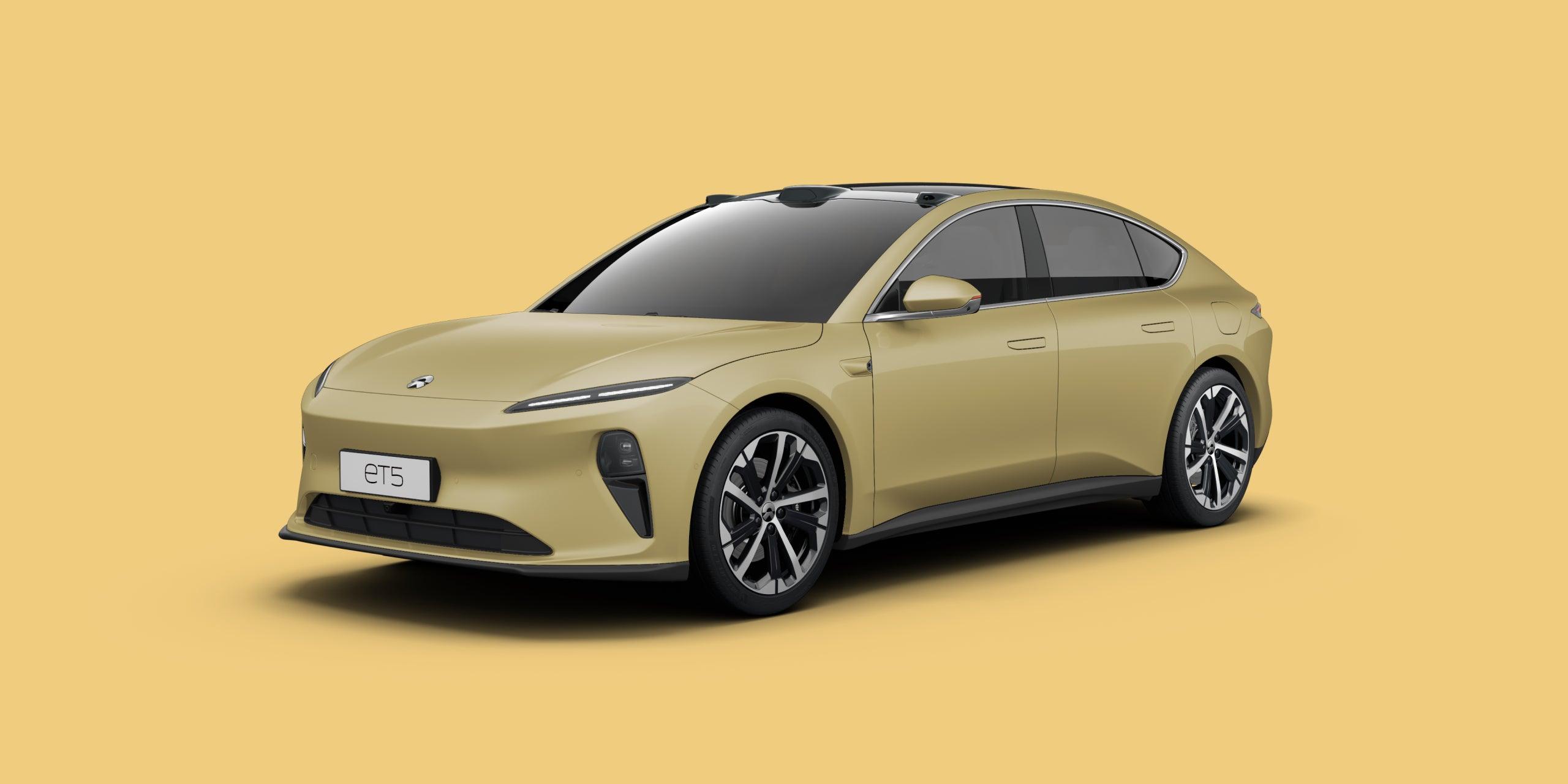 2024 NIO ET5 Mid-Size Luxury Electric Sedan Morning Cloud Yellow - LUM Auto